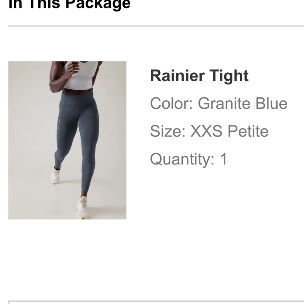 Athleta Granite Blue Rainier Tight Leggings